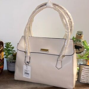 NWT!! London Fog Large Maille Tote Shoulder Bag 100th Anniversary Cream Caviar